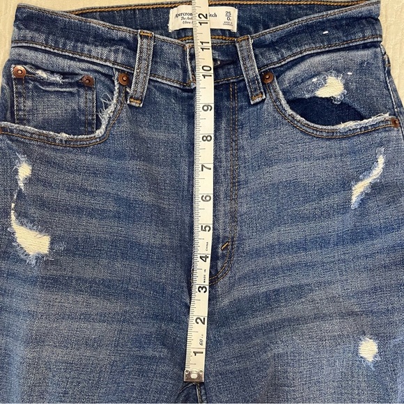Abercrombie & Fitch Ankle Straight Ultra High Rise Curve Love size 25 0s - Picture 12 of 14